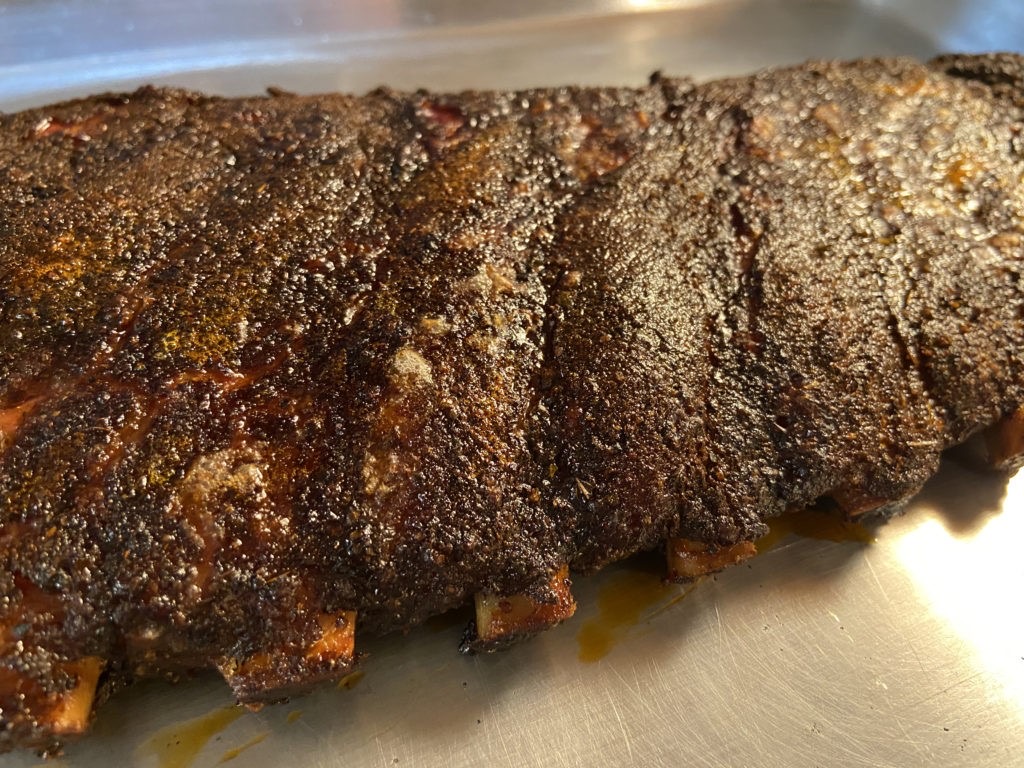 Perfectly seasoned baby back ribs