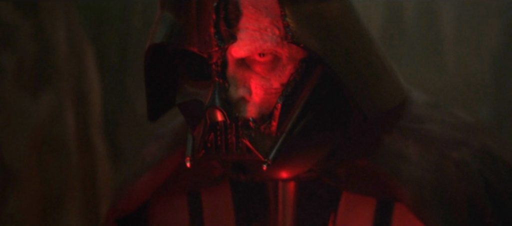 Vader's damaged mask