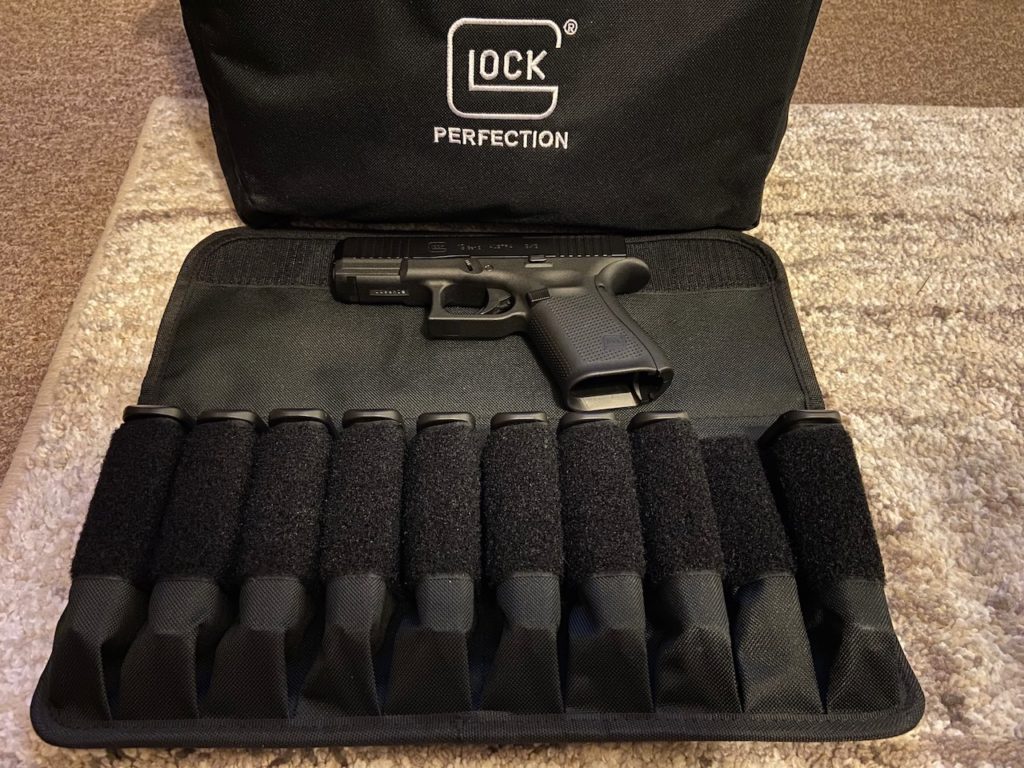 Glock magazines in a Glock 10-magazine pouch